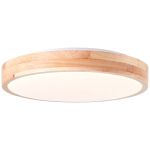 Brilliant Slimline Luz de techo Metal Madera Plástico Blanco 22W 2400lm - 830 Luz Cálida | 345mm