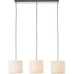 Brilliant Teddy Colgante De Luz Metal Textil Beige | Apta para 3x E27