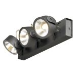 SLV Kalu Triple Pared y Luz de techo Aluminium Negro 47W 3400lm - 830 Luz Cálida | Regulable 
