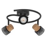 Ledvance LED Decor Foco Cork Acero Espiral Negro 10W 690lm - 827 Luz Muy Cálida | Regulable