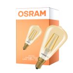 Osram Vintage 1906 LED Classic Edison E14 Ámbar 2.8W 250lm - 822 Luz Muy Cálida | Regulable - Reemplazo 25W