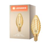Ledvance Vintage 1906 LED E14 Vela Oro 2.5W 220lm - 824 Luz muy Cálida | Reemplazo 25W