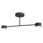 Emibig Luz de techo Halo Acero Negro | Apta para 2x GX53 - Max 8W