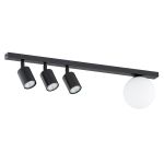 Emibig Luz de techo Baster Acero Negro | Apta para 3x GU10 - Max 8W, 1x E14 - Max 10W