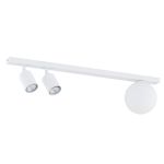 Emibig Luz de techo Baster Acero Blanco | Apta para 2x GU10 - Max 8W, 1x E14 - Max 10W
