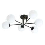 Emibig Luz de techo Roma Acero Negro | Apta para 6x E14 - Max 10W