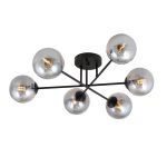 Emibig Luz de techo Roma Acero Negro | Apta para 6x E14 - Max 10W