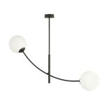 Emibig Luz de techo Hunter Acero Negro | Apta para 2x E14 - Max 10W