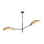 Emibig Luz de techo Vene Acero Negro | Apta para 2x E14 - Max 10W