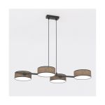 Emibig Colgante De Luz Drumz Acero Marrón | Apta para 4x E14 - Max 10W