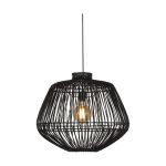 Good&Mojo Colgante De Luz Madagascar Rattan Negro | Apta para 1x E27 