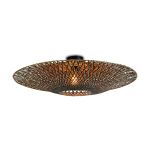 Good&Mojo Luz de techo Bali Bambú Negro L | Apta para 1x E27 