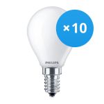 Multipack 10x Philips Corepro LED Lustre E14 Esférica Mate 2.2W 250lm - 827 Luz muy Cálida | Reemplazo 25W