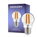 Noxion Lucent Lustre LED E27 Esférica con Filamento Clara 4.5W 470lm - 827 Luz muy Cálida | Regulable - Reemplazo 40W