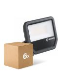 Multipack 6x Ledvance Proyector LED Aluminium Negro 69W 10000lm 100D - 840 Blanco Frio | IP66 - Simétrico