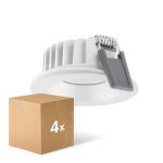 Multipack 4x Ledvance Foco LED Air Fix Aluminium Blanco 6W 570lm 36D - 940 Blanco Frio | Recorte 68mm - IP65 - Mejor reproducción de color - Regulable