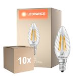 Multipack 10x Ledvance Classic LED E14 TWisted Vela Con Filamento Clara 3.4W 470lm - 827 Luz Muy Cálida | Reemplazo 40W