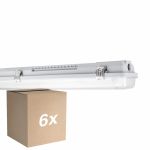 Multipack 6x Ledvance LED Prueba De Vapor Alojamiento MT Gen 3 IP65 | Apta para 2x60cm Tubo LED