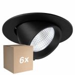 Multipack 6x Noxion Foco LED Forza V2 Aluminium Negro 28/32/36/40W - 3300/3700/4100/4500lm 36D - 930-940-957 CCT | 160mm - Recorte 145mm - Mejor Reproducción De Color