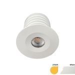 EcoDim Empotrado Foco Mini Blanco 2.5W 155lm 30D - 827 Luz Muy Cálida | 35mm - Recorte 28mm - IP67 - Regulable