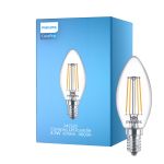 Philips Corepro LED Vela E14 con Filamento Clara 4.3W 470lm - 840 Blanco Frio | Reemplazo 40W