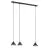 Emibig Colgante De Luz Elit Acero Negro | Apta para 3x GX53 - Max 12W