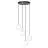 Emibig Colgante De Luz Royal Acero Negro | Apta para 4x E14 - Max 10W