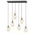 Emibig Colgante De Luz Astral Acero Negro | Apta para 6x E14 - Max 10W