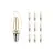 Multipack 10x Noxion Lucent LED E14 Vela con Filamento Clara 2.5W 250lm - 827 Luz muy Cálida | Regulable - Reemplazo 25W