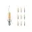 Multipack 10x Noxion Lucent LED E14 Punta torcida Vela con Filamento Clara 4.5W 470lm - 827 Luz muy Cálida | Regulable - Reemplazo 40W