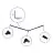 Bright Choice Rail Set 1-Fase L 1,5 x 1,5 Metro Negro | incl. Tapa Final, Conector de Alimentación y L -Conector