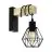 Eglo Luz De Pared Townshend 5 Acero Madera Negro | IP20 - Apta para 1x E27 