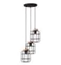 Brilliant Gwen Colgante De Luz Metal Madera Negro | 420mm - Apta para 3x E27