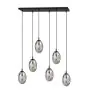 Emibig Colgante De Luz Astral Acero Negro | Apta para 6x E14 - Max 10W