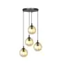 Emibig Colgante De Luz Cosmo Acero Negro | Apta para 4x E14 - Max 10W