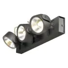 SLV Kalu Triple Pared y Luz de techo Aluminium Negro 47W 3400lm - 830 Luz Cálida | Regulable 
