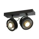 SLV Kalu Foco Aluminium Negro | Apta para 2x GU10 (AR111) 