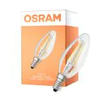 Osram Classic LED E14 Vela Con Filamento Clara 5.5W 806lm - 827 Luz Muy Cálida | Regulable - Reemplazo 60W