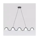 Emibig Colgante De Luz Sinus Acero Negro | Apta para 5x G9 - Max 8W