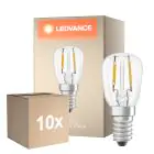 Multipack 10x Ledvance Especial LED E14 T26 Con Filamento Clara 1.3W 110lm - 827 Luz Muy Cálida | Reemplazo 12W