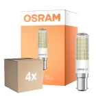 Multipack 4x Osram Special T Slim LED B15d Clara 6.5W 806lm - 827 Luz Muy Cálida | Reemplazo 60W