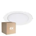 Multipack 4x Noxion Downlight LED Slim V2.0 20W 2000lm 120D - 830 Luz Cálida | 225mm - Recorte 200mm - IP44 