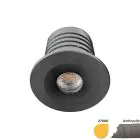 EcoDim Empotrado Foco Mini Antracita 2.5W 155lm 30D - 827 Luz Muy Cálida | 35mm - Recorte 28mm - IP67 - Regulable