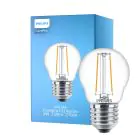 Philips Corepro LED Lustre E27 Esférica con Filamento Clara 2W 250lm - 827 Luz muy Cálida | Reemplazo 25W
