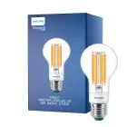 Philips MASTER LED Bulbo Ultra Efficient E27 Pera Clara 4W 840lm - 827 Luz muy Cálida | Regulable - Reemplazo 60W