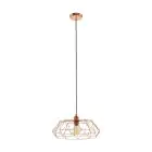 Eglo Colgante De Luz Carlton 2 Acero Cobre | IP20 - Apta para 1x E27 